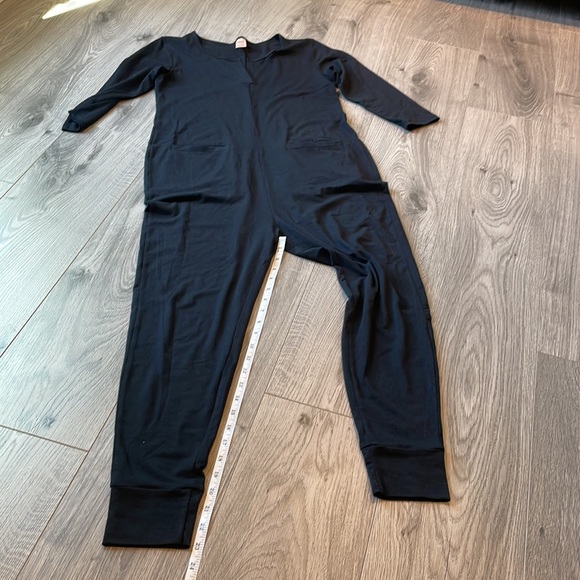 Smash & Tess V-neck Monday Romper in Midnight Black . - Picture 4 of 7